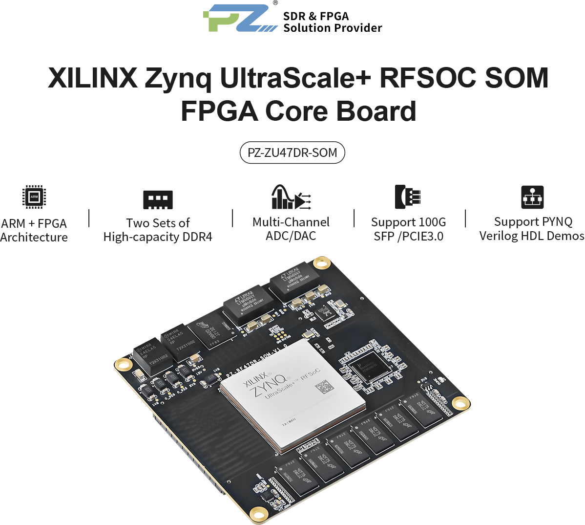 Amd Rfsoc Puzhi AMD Xilinx Zynq UltraScale+ RFSoC XCZU47DR FPGA SoM System-on ...