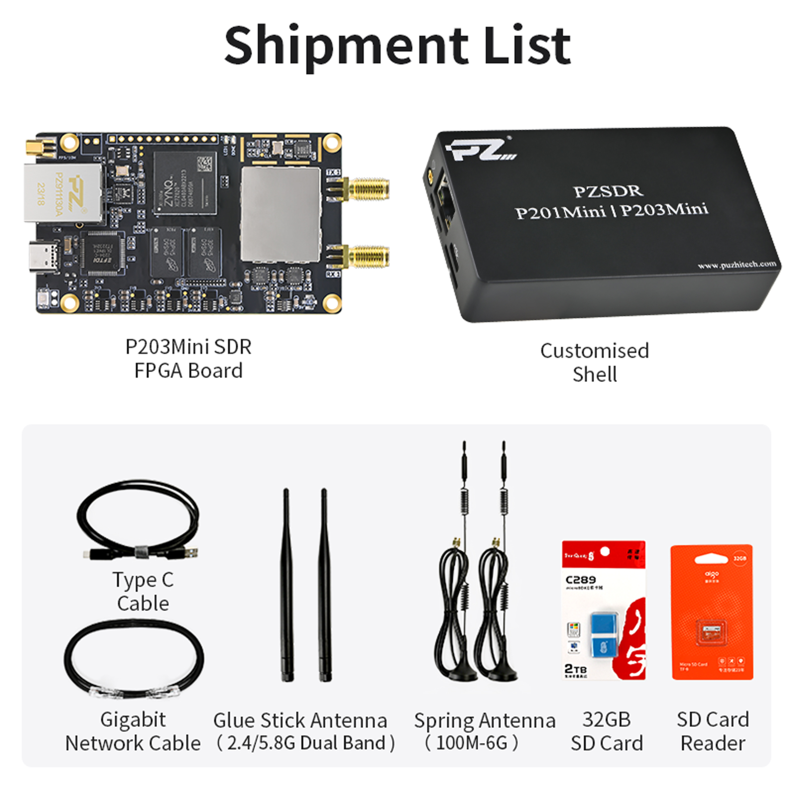 Puzhi PZSDR Software Defined Radio Zynq 7000 SoC XC7Z020 Zynq7020 ...