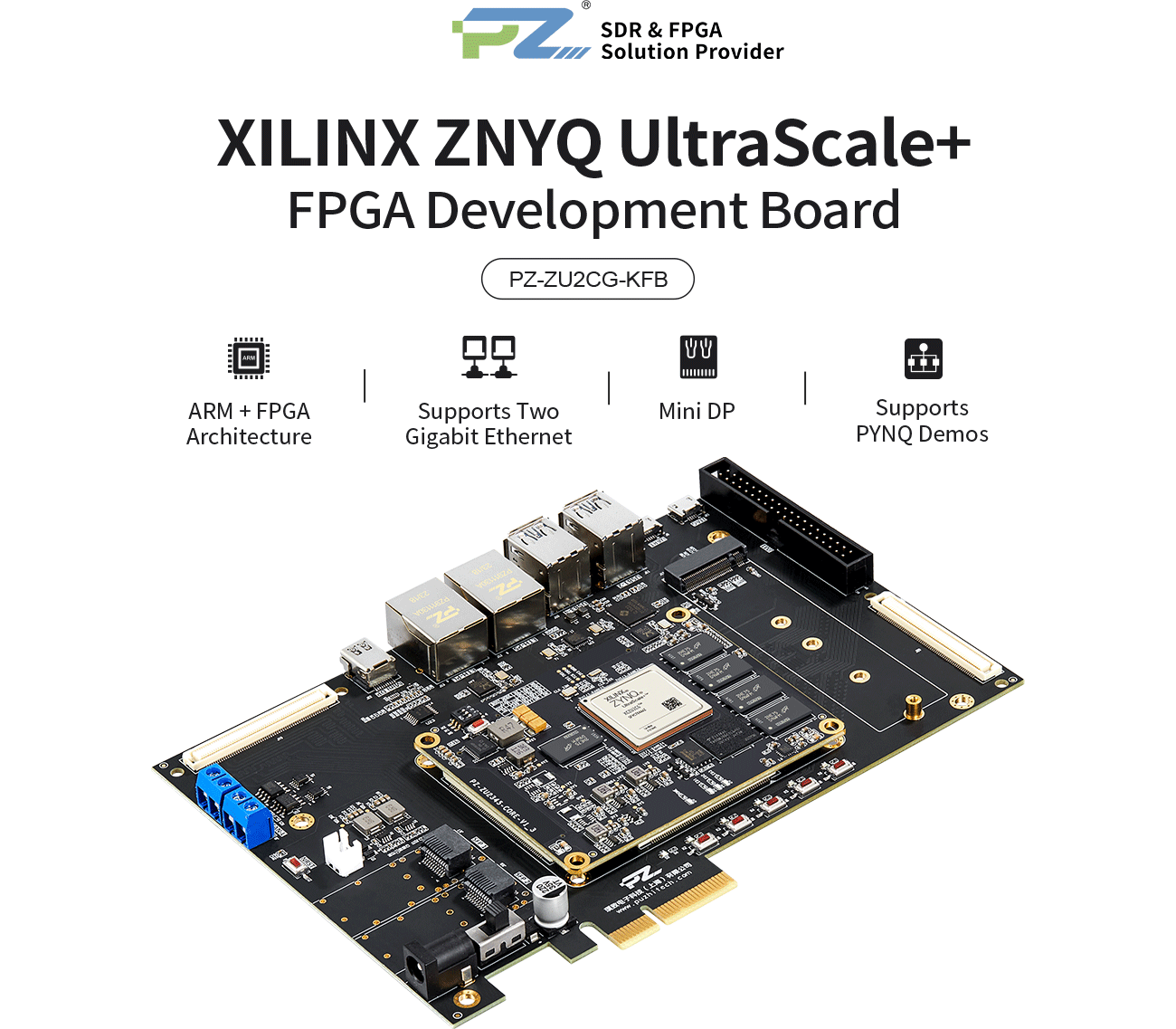 Puzhi AMD Xilinx Zynq UltraScale+ MPSoC XCZU2CG FPGA Development