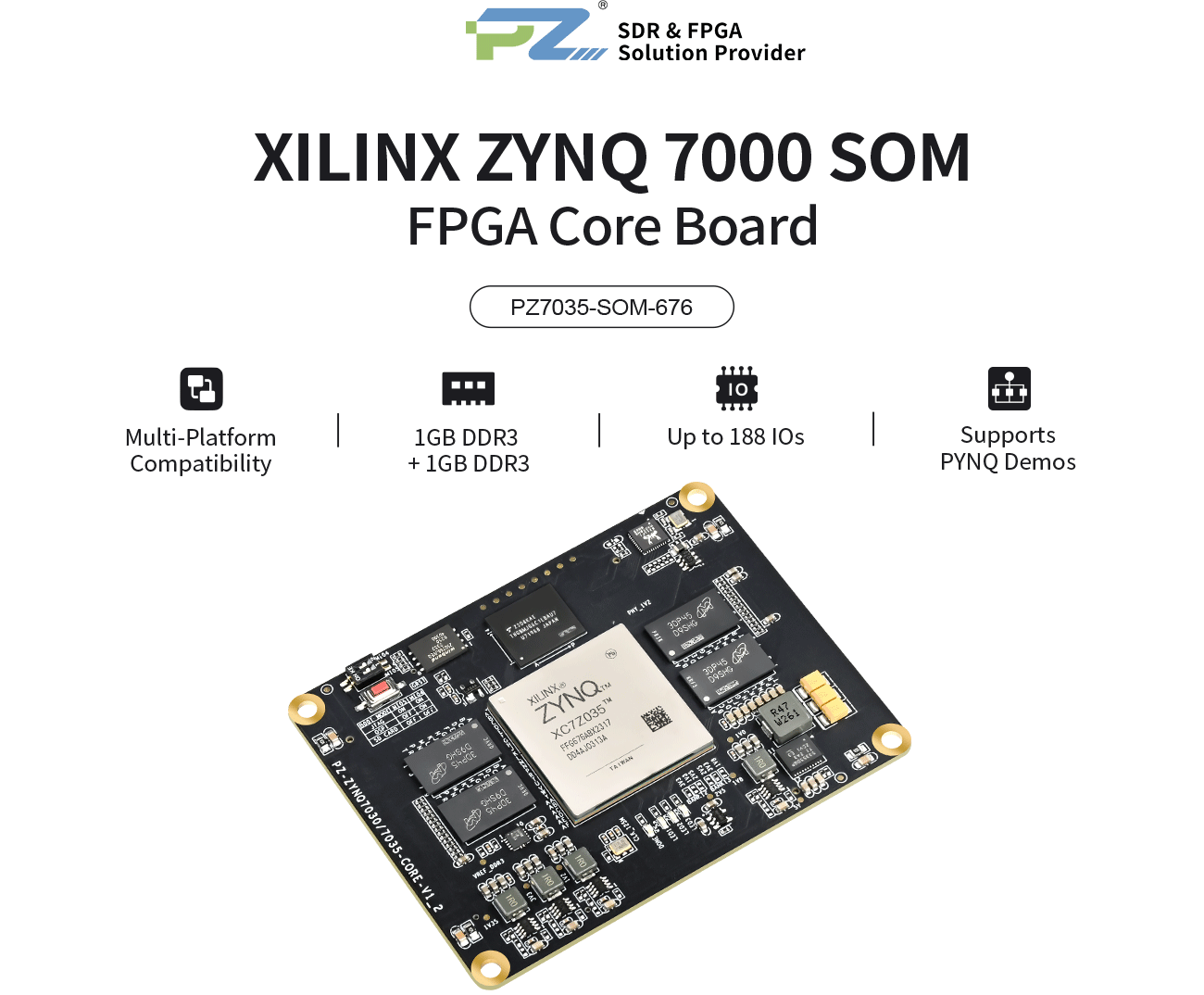 その他 congqiang Puzhi AMD Xilinx Zynq 7000 SoC XC7Z035 FPGA SoM System-on-Module