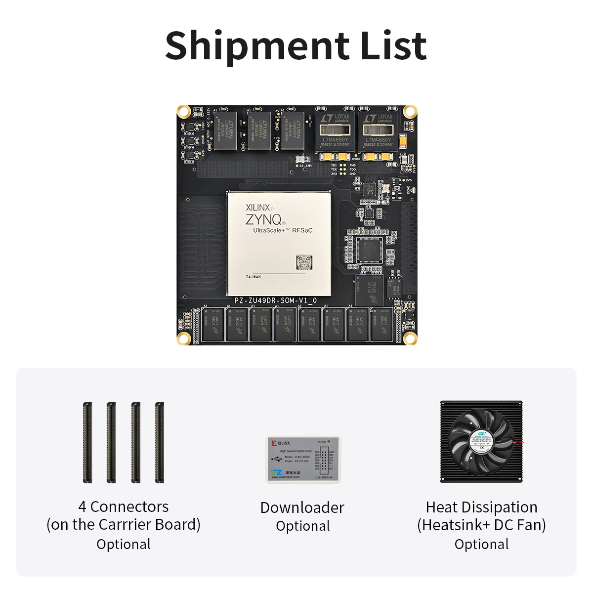 Puzhi AMD Xilinx Zynq UltraScale+ RFSoC XCZU49DR FPGA SoM System