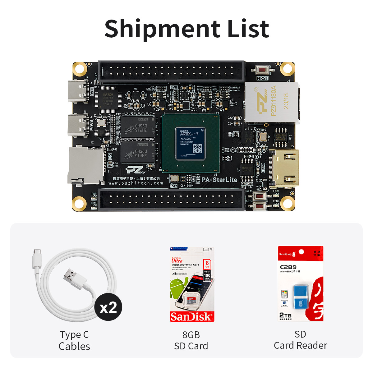 Puzhi AMD Xilinx Artix-7 XC7A200T FPGA Development Board