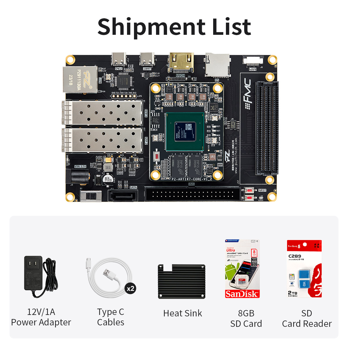 Puzhi AMD Xilinx Artix-7 XC7A200T FPGA Development Board
