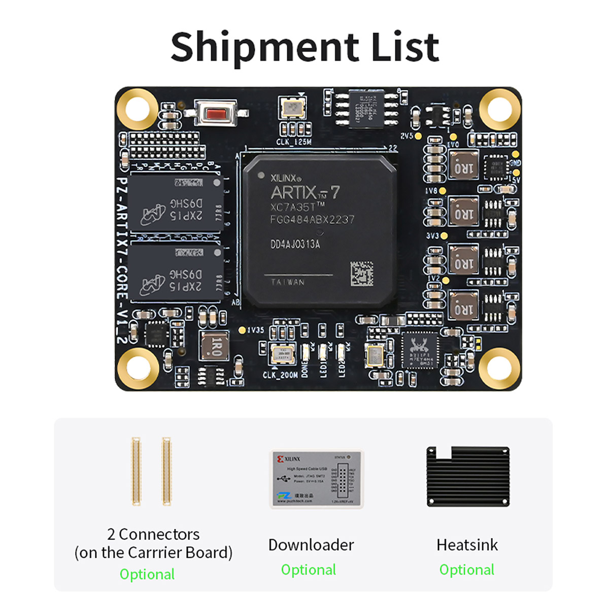 Puzhi AMD Xilinx Artix-7 XC7A35T FPGA SoM System-on-Module-PZ
