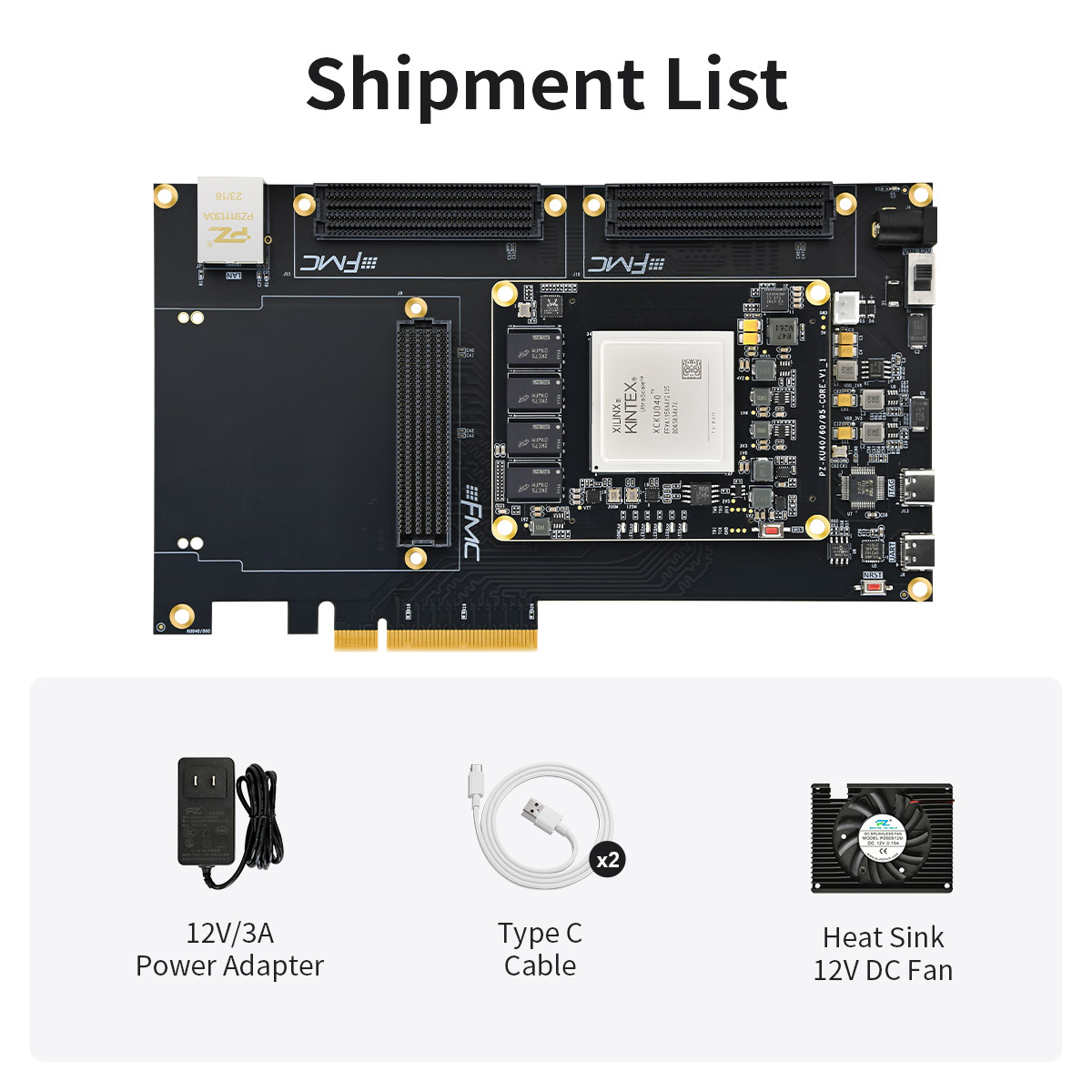 Puzhi AMD Xilinx Kintex UltraScale XCKU040 FPGA Development Board